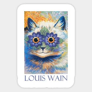 Cat with Daisy Eyes by Louis Wain Sticker